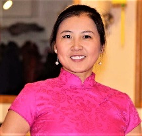 Chinese woman wearing pink dress